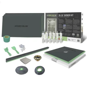 Hydro-Blok Classic Shower Kits | 36″ x 36″ Center Drain Pan