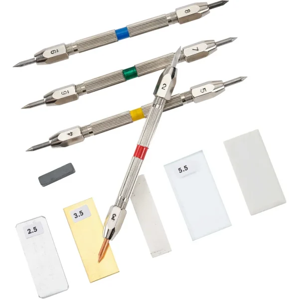Mineralab Deluxe Hardness Pick Set & Mineral Identification Kit
