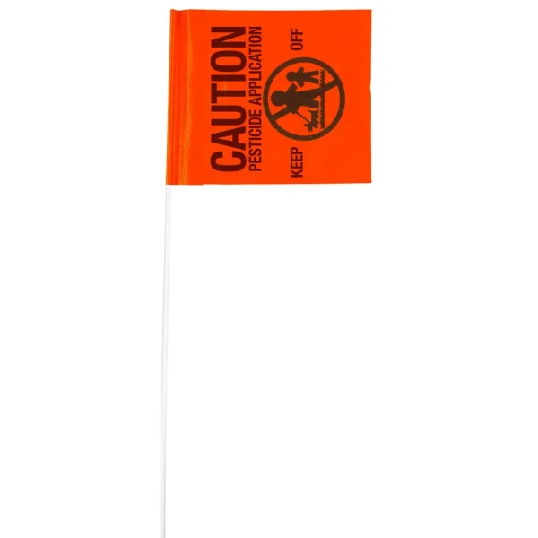 4” x 5” Printed “CAUTION PESTICIDE APPLICATION” PVC Stake Flags