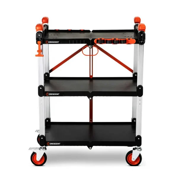 Crescent® SITERUNNER 3-Shelf Folding Jobsite Cart
