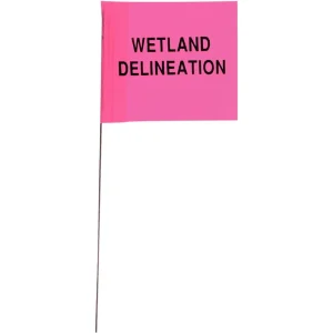 4” x 5” Printed “WETLAND DELINEATION” Stake Wire Flags