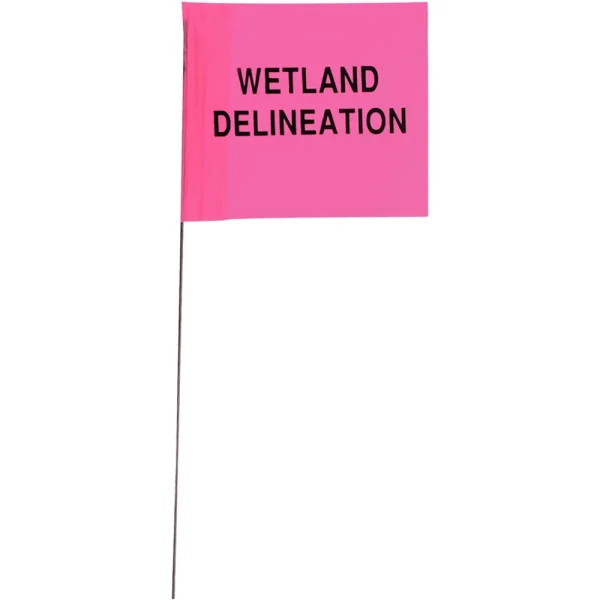 4” x 5” Printed “WETLAND DELINEATION” Stake Wire Flags