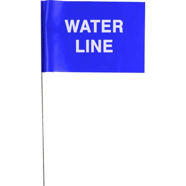 “UNDERGROUND WATER LINE” Stake Wire Flags