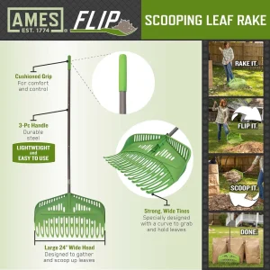 Ames® FLIP Scooping Leaf Rake - view 4