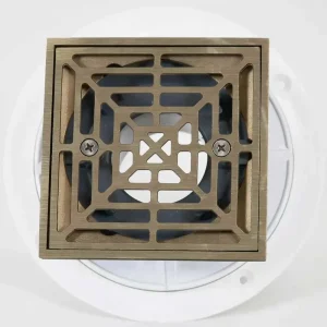 Noble Clamping Ring PVC Shower Drains | Round Chrome