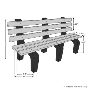 Traditional Park Benches - view 4