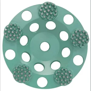 Pearl Abrasive P4 Concrete and Natural Stone Button Cup Wheels | 4″ x 5/8-11 - view 2