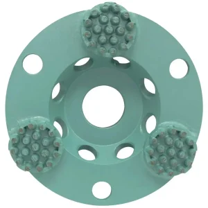 Pearl Abrasive P4 Concrete and Natural Stone Button Cup Wheels | 4″ x 5/8-11 - view 3