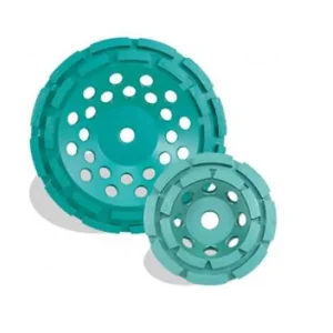 Pearl Abrasive P4 Concrete and Masonry Double Row Cup Wheel | 4″ x 5/8-11
