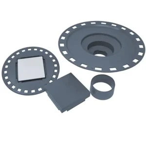 Laticrete Hydro Ban Bonding Flange Drains 4″ x 4″ Low Profile | Brushed Stainless PVC
