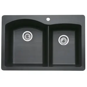 Blanco 440215 Big/Med Silgranite Kitchen Sink Anthracite 33×22