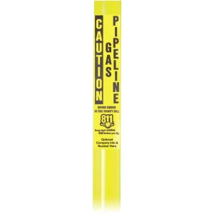 Fiberglass Caution Gas Pipeline Marker - view 2