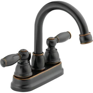 Peerless Claymore Two Handle Centerset Bathroom Faucet, Oil-Rubbed Bronze