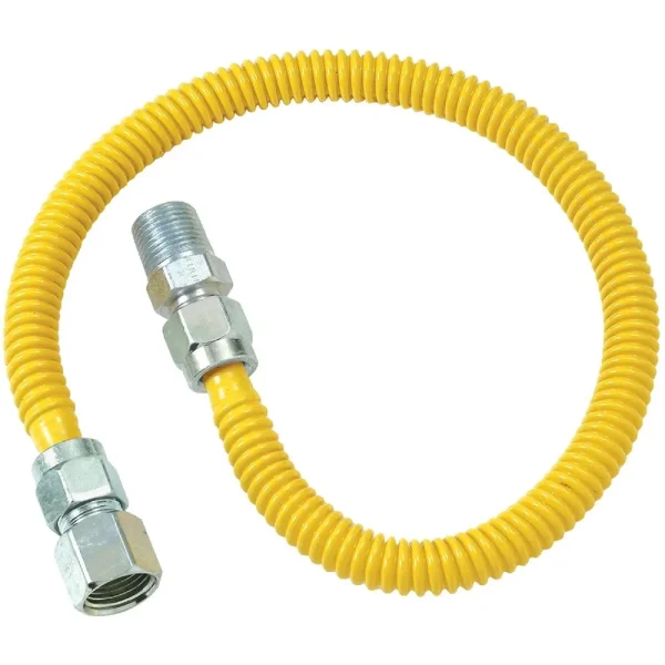 Dormont 1/2″ OD x 24″ Coated Stainless Steel Gas Connector, 1/2″ FIP x 1/2″ MIP