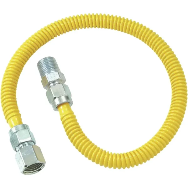 Dormont 1/2″ OD x 36″ Coated Stainless Steel Gas Connector, 1/2″ FIP x 1/2″ MIP