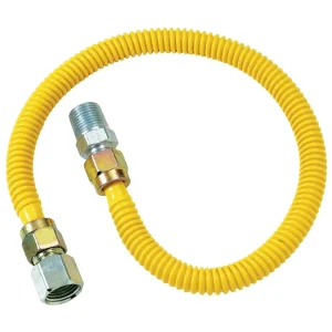 Dormont 1/2″ OD x 48″ Coated Stainless Steel Gas Connector, 1/2″ FIP x 1/2″ MIP