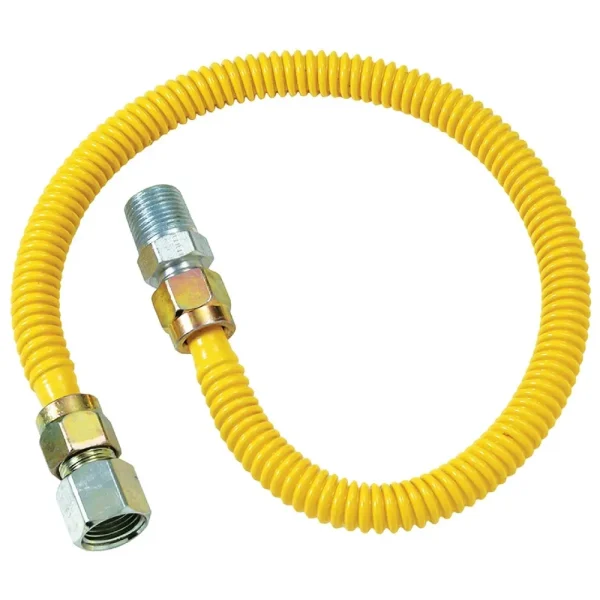 Dormont 1/2″ OD x 48″ Coated Stainless Steel Gas Connector, 1/2″ FIP x 1/2″ MIP