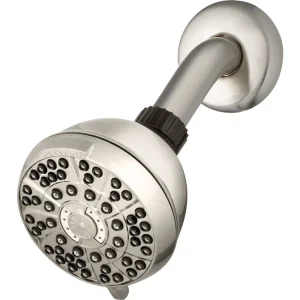 Waterpik PowerPulse 6-Spray Fixed Brushed Nickel Showerhead