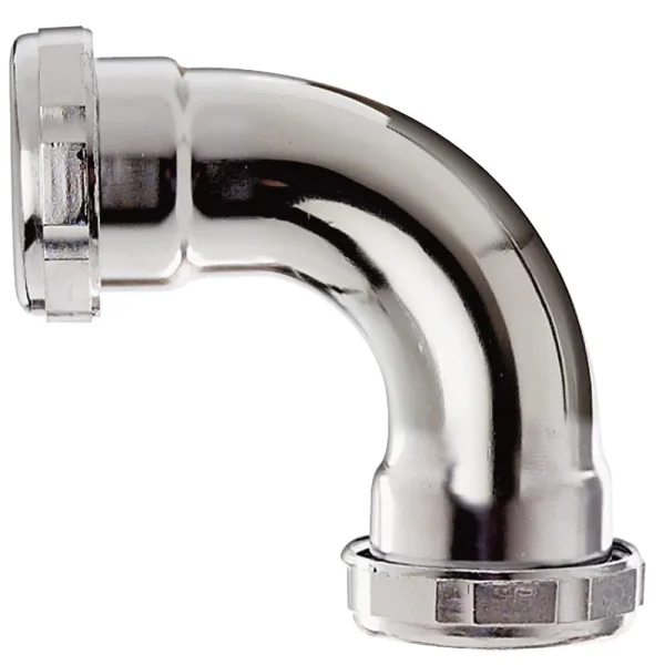 Double Slip-Joint Repair Coupling Elbow 90 deg. Brass Tubular
