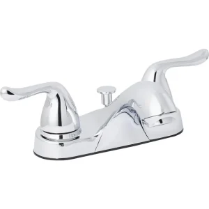 Home Impressions 2 Metal Handle 4 In. Centerset Bathroom Faucet With Pop-Up