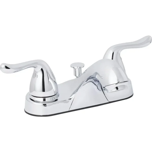 Home Impressions 2 Metal Handle 4 In. Centerset Bathroom Faucet With Pop-Up