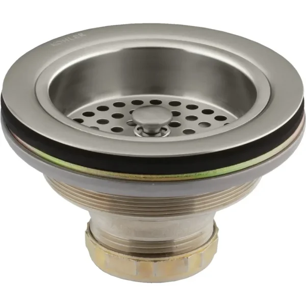 Kohler Duostrainer Sink Drain and Strainer, Brushed Nickel