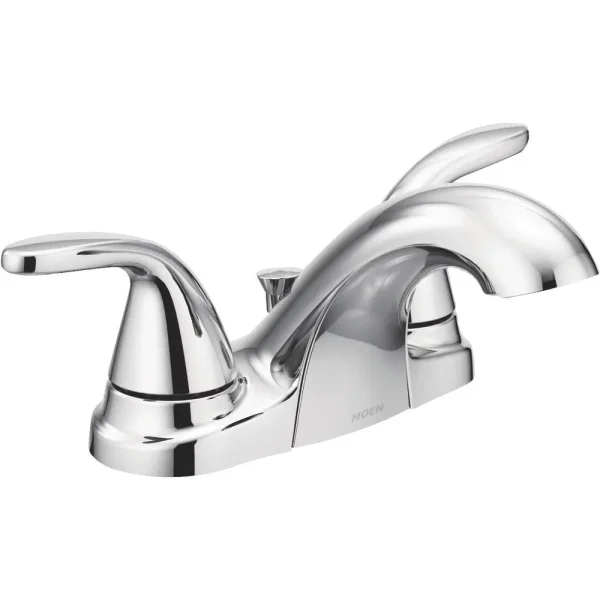 Moen Adler Chrome Two Handle Low Arc Bathroom Faucet