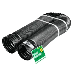 Amerimax Expandable Solid Drain Pipe, 4 In. x 12 Ft
