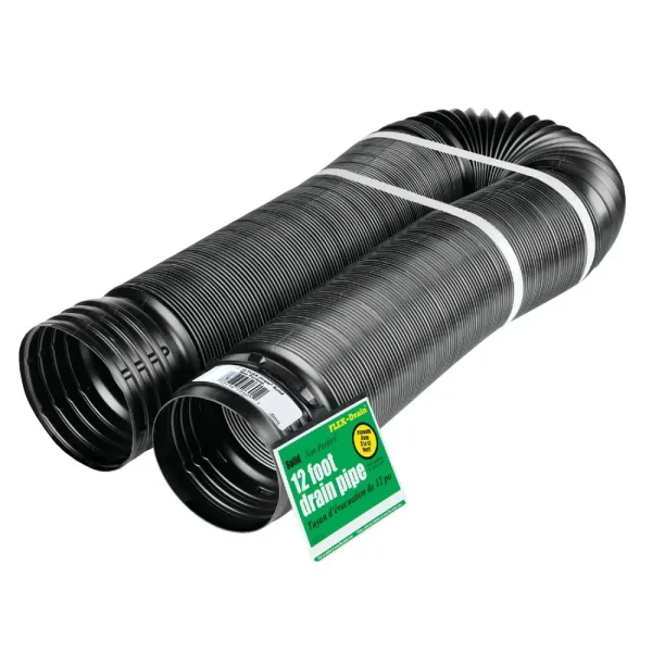 Amerimax Expandable Solid Drain Pipe, 4 In. x 12 Ft