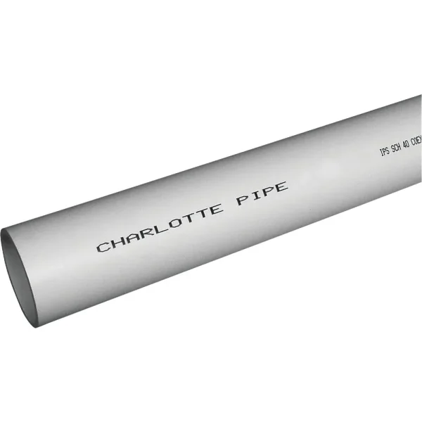 Charlotte Pipe Schedule 40 PVC-DWV Cellular Core Pipe, 3 In. x 10 Ft