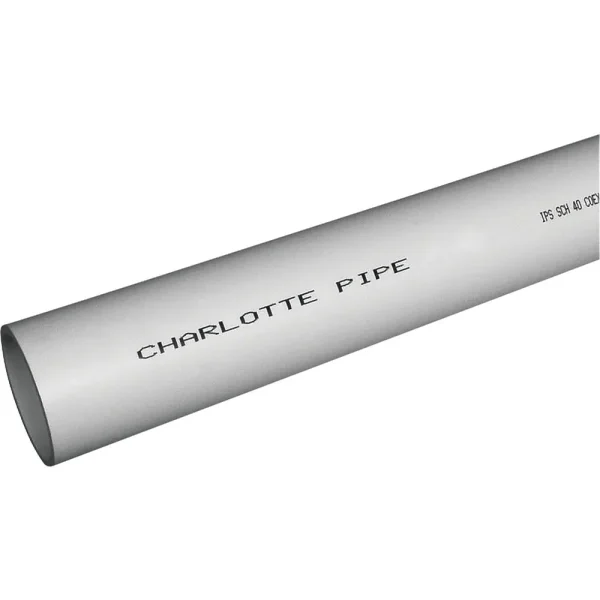 Charlotte Pipe Schedule 40 PVC-DWV Cellular Core Pipe, 4 In. x 10 Ft