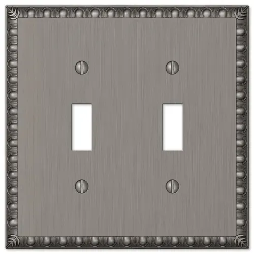 Amerelle 2 Toggle Egg and Dart Antique Nickel Wall Plate