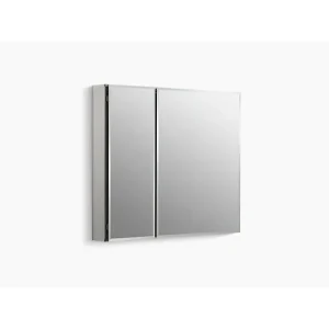Kohler Aluminum Two Door Medicine Cabinet with Mirrored Door, 30 x 26″