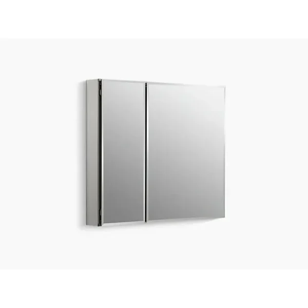 Kohler Aluminum Two Door Medicine Cabinet with Mirrored Door, 30 x 26″