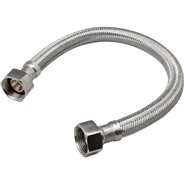B&K Stainless Steel Water Heater Connector, 3/4 FIP x 3/4 In. FIP x 24 In. L