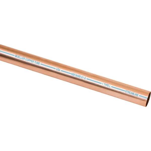 Mueller Streamline Type L Copper Pipe, 3/4 In. ID x 10 ft