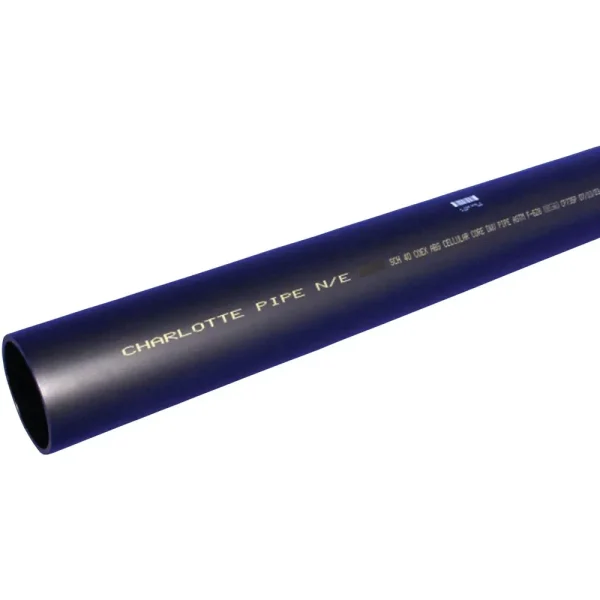 Charlotte ABS DWV Pipe, 4 In. x 10 Ft