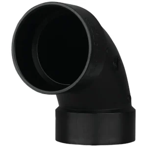 Charlotte Pipe 4 In. Hub x Hub 90 Deg. Sanitary ABS Elbow