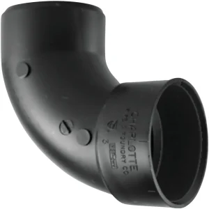 Charlotte Pipe 4 In. Hub x Spigot 90 Deg. Sanitary Street ABS Elbow