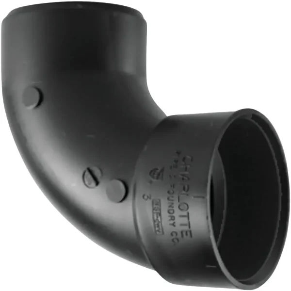 Charlotte Pipe 4 In. Hub x Spigot 90 Deg. Sanitary Street ABS Elbow
