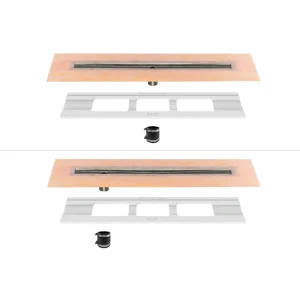 Schluter KERDI-Line Linear Drain Channel Body | 19-11/16″ (50 cm) / Center Outlet Channel Body - view 2