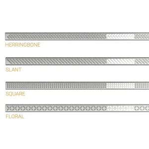 Schluter Systems KERDI-LINE-VARIO Linear Drain | 48″ / Floral / Pewter