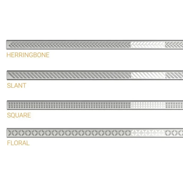Schluter Systems KERDI-LINE-VARIO Linear Drain | 48″ / Floral / Pewter