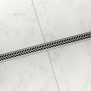 Schluter Systems KERDI-LINE-VARIO Linear Drain | 48″ / Floral / Pewter - view 2