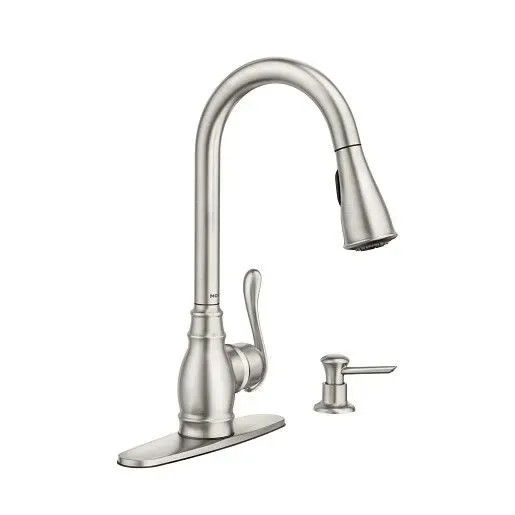 Moen Anabelle Stainless One Handle High Arc Pulldown Kitchen Faucet