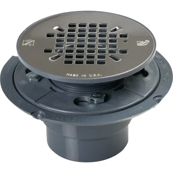 PVC Pan Shower Drain Stainless Steel Strainer