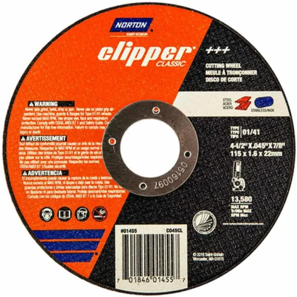 Norton Abrasive Classic Cut-Off Wheels – 25 Pack | 4-1/2″