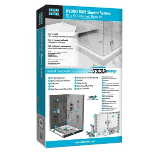 Laticrete Hydro Ban Shower Kits | 48″ x 48″ Center Drain Kit - view 2
