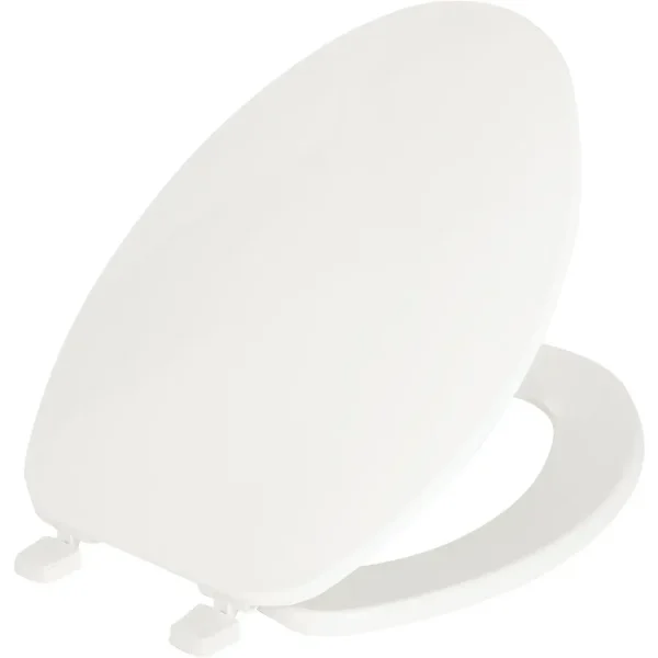 Mayfair Elongated Plastic White Toilet Seat