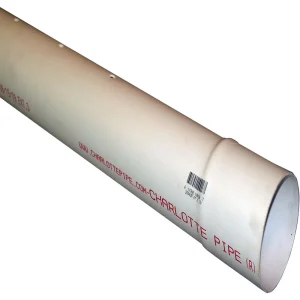 Charlotte Pipe 4 In. x 10 Ft. PVC Drain and Sewer Pipe, 3-Row